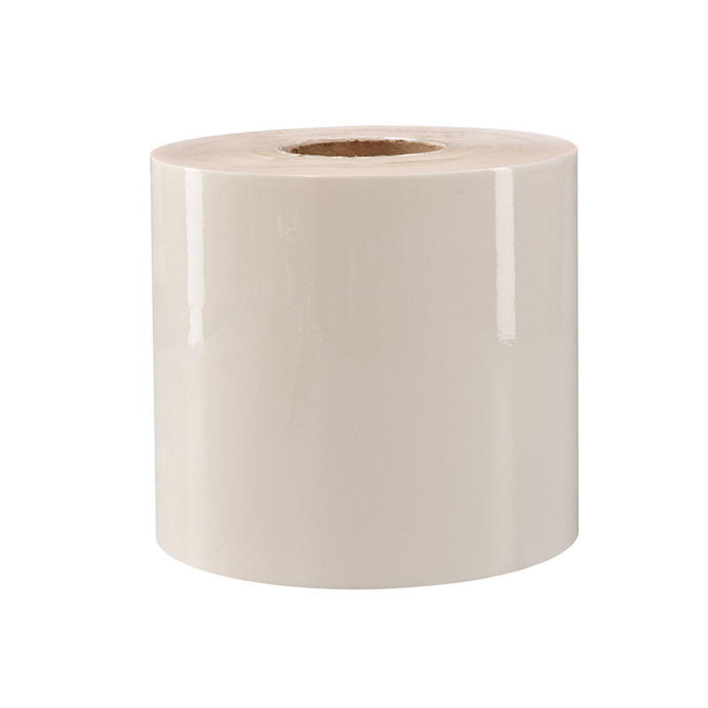 36 µm transparente PET-Folie / entfernbarer Kleber / 60 g weißer Pergamin-Liner