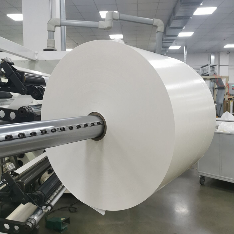 25 µm hellweißer PET-/Acryl-Lösungsmittelklebstoff/80 g weißer Liner