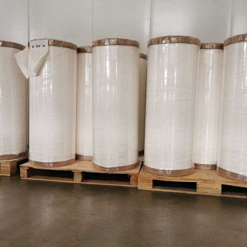 25 µm hellweißer PET-/Acryl-Lösungsmittelklebstoff/80 g weißer Liner