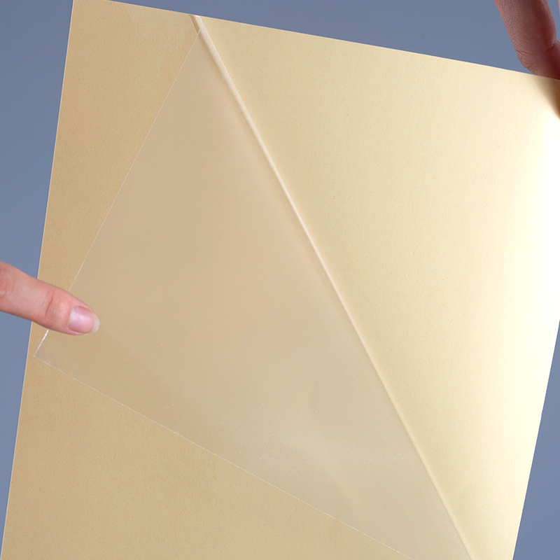 50 Mikrometer transparente, selbstklebende Polyesterfolie, Vinyl-Aufkleber, Drucketikett, Jumbo-Rolle