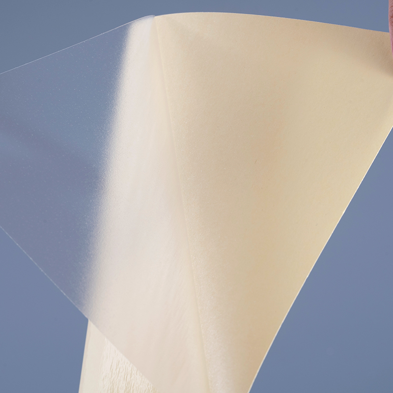 50 Mikrometer transparente, selbstklebende Polyesterfolie, Vinyl-Aufkleber, Drucketikett, Jumbo-Rolle