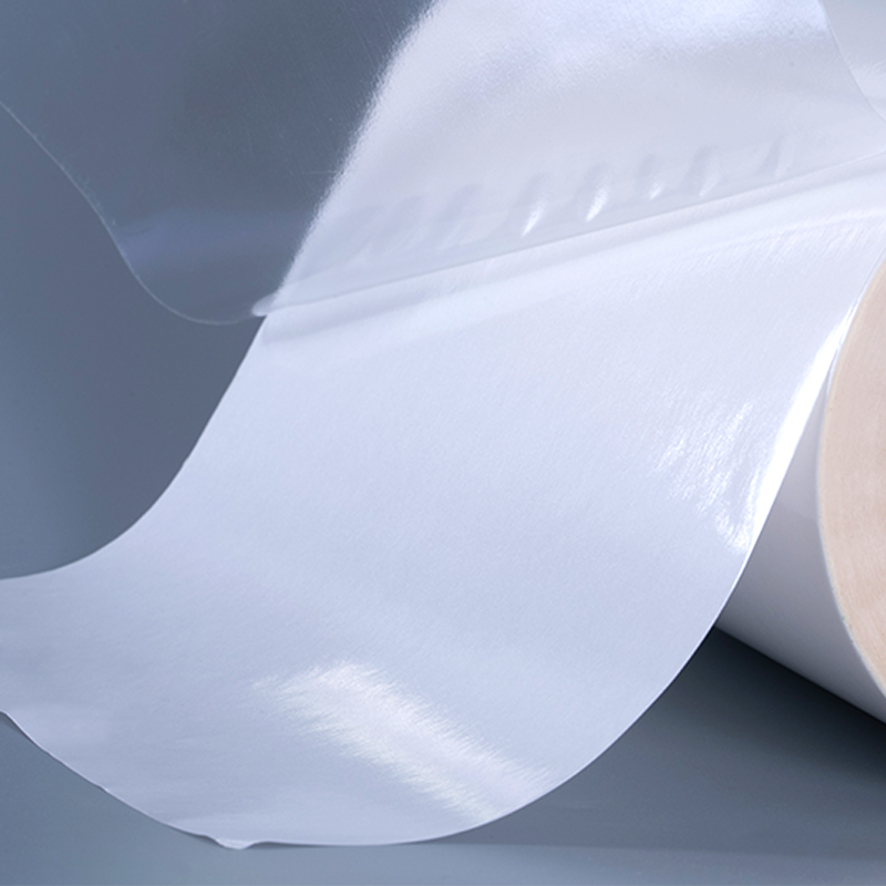 50 Mikrometer transparente, selbstklebende Polyesterfolie, Vinyl-Aufkleber, Drucketikett, Jumbo-Rolle