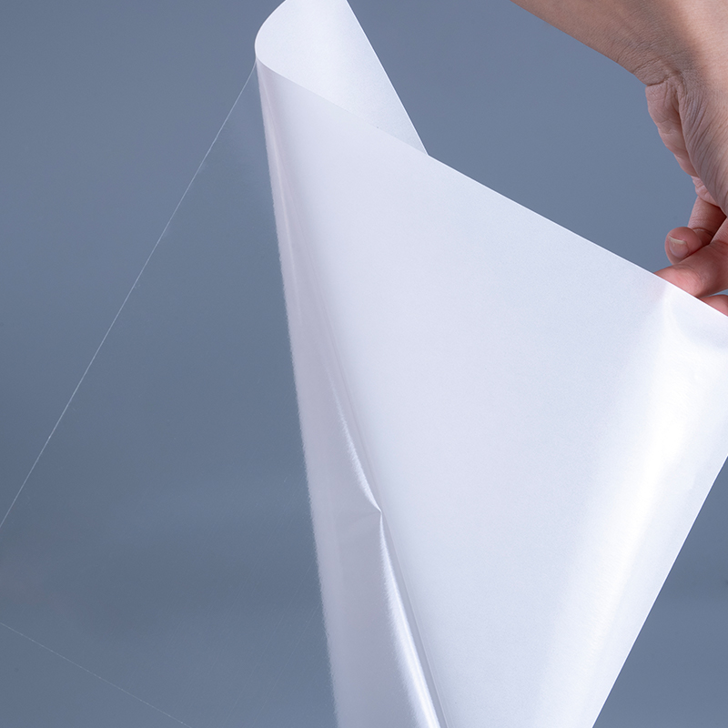 50 Mikrometer transparente, selbstklebende Polyesterfolie, Vinyl-Aufkleber, Drucketikett, Jumbo-Rolle