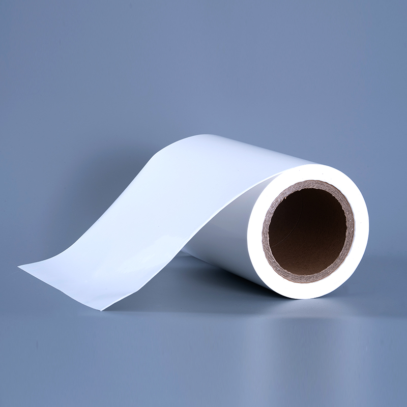 25 Mikrometer glänzende PET-Vinylfolien-Etikettenmaterialien mit Acrylklebstoff, Jumbo-Rolle für den Tintenstrahldruck