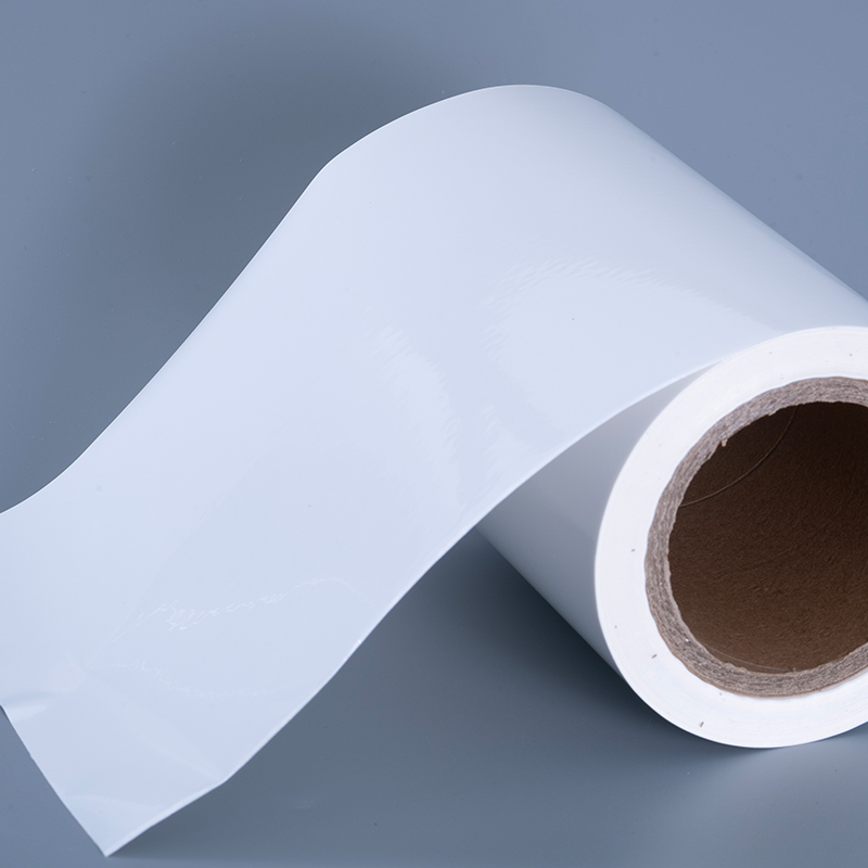 25 Mikrometer glänzende PET-Vinylfolien-Etikettenmaterialien mit Acrylklebstoff, Jumbo-Rolle für den Tintenstrahldruck