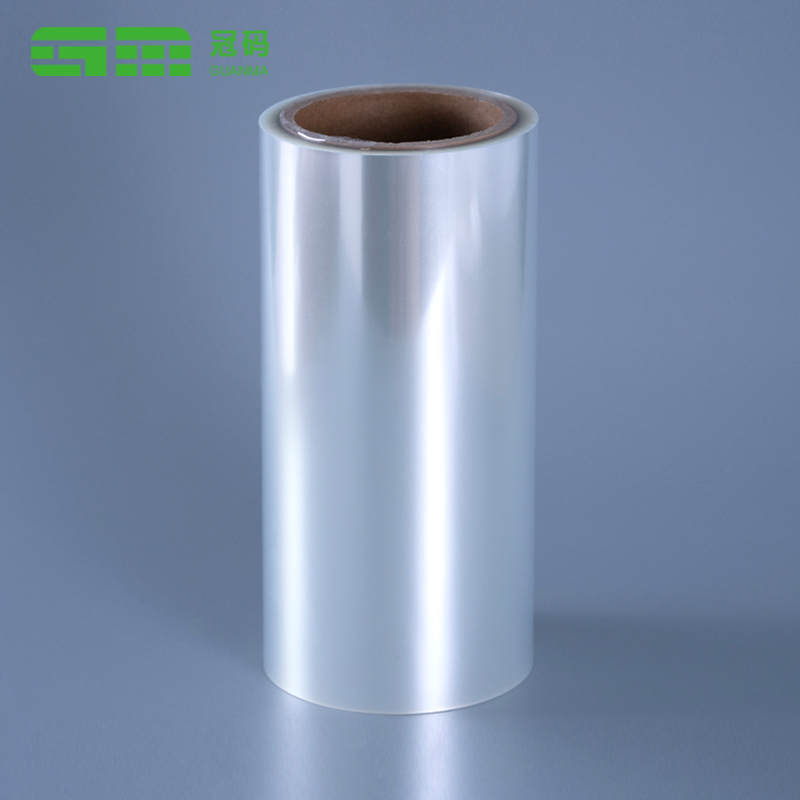 50 Mikrometer transparente, selbstklebende PP-Jumbo-Rolle mit transparenter Haustiereinlage